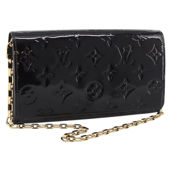 LOUIS VUITTON Monogram Vernis Portefeiulle Sarah Chain M90088 LV Auth gh2334V