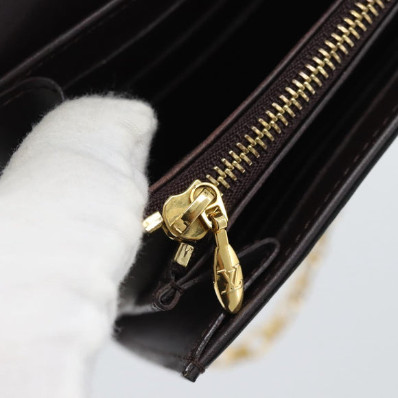 LOUIS VUITTON Monogram Vernis Portefeiulle Sarah Chain M90088 LV Auth gh2334V