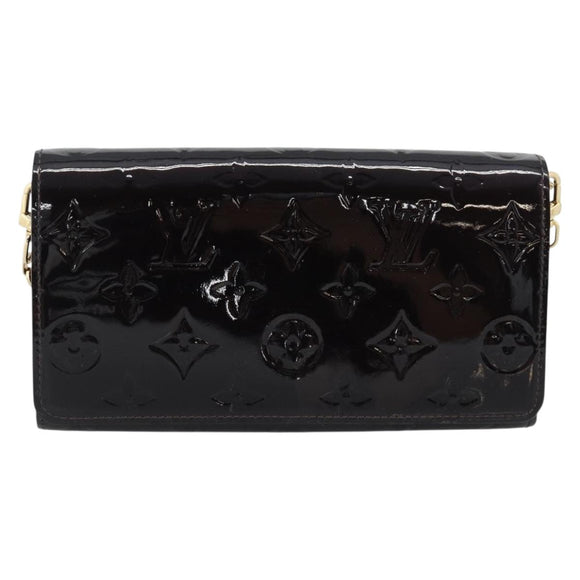 LOUIS VUITTON Monogram Vernis Portefeiulle Sarah Chain M90088 LV Auth gh2334V