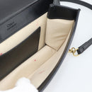 Chloe Chain Shoulder Bag Leather Black Gold Tone Auth gh2335A-20