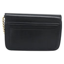 Chloe Chain Shoulder Bag Leather Black Gold Tone Auth gh2335A-2