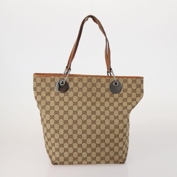 GUCCI GG Canvas Shoulder Bag Hand Bag 3 Set Beige Pink Silver Auth gh2336