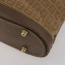 FENDI Zucchino Shoulder Bag PVC Leather 2 Set Brown Gold Tone Auth gh2337-8