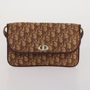 CELINE Dior Trotter Macadam Shoulder Bag Canvas PVC 2 Set Brown Red Auth gh2338-10