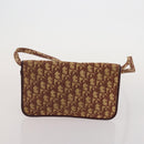 CELINE Dior Trotter Macadam Shoulder Bag Canvas PVC 2 Set Brown Red Auth gh2338-11