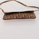 CELINE Dior Trotter Macadam Shoulder Bag Canvas PVC 2 Set Brown Red Auth gh2338-15