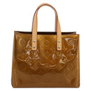 LOUIS VUITTON Monogram Vernis Reade PM Hand Bag Bronze M91146 LV Auth gh2341V-13