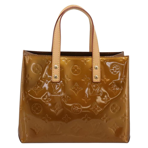 LOUIS VUITTON Monogram Vernis Reade PM Hand Bag Bronze M91146 LV Auth gh2341V