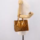 LOUIS VUITTON Monogram Vernis Reade PM Hand Bag Bronze M91146 LV Auth gh2341V-22