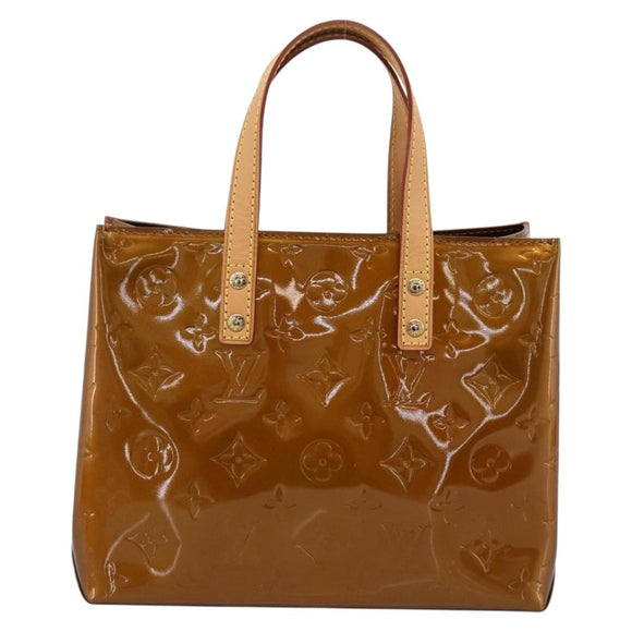 LOUIS VUITTON Monogram Vernis Reade PM Hand Bag Bronze M91146 LV Auth gh2341V