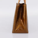 LOUIS VUITTON Monogram Vernis Reade PM Hand Bag Bronze M91146 LV Auth gh2341V-4