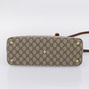 GUCCI GG Supreme Hand Bag PVC 2way Beige Gold Tone 409534 Auth gh2344-11