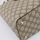 GUCCI GG Supreme Hand Bag PVC 2way Beige Gold Tone 409534 Auth gh2344-13