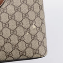 GUCCI GG Supreme Hand Bag PVC 2way Beige Gold Tone 409534 Auth gh2344-16