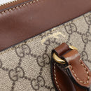 GUCCI GG Supreme Hand Bag PVC 2way Beige Gold Tone 409534 Auth gh2344-17