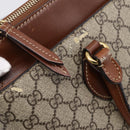 GUCCI GG Supreme Hand Bag PVC 2way Beige Gold Tone 409534 Auth gh2344-18