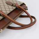 GUCCI GG Supreme Hand Bag PVC 2way Beige Gold Tone 409534 Auth gh2344-7