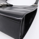 GUCCI Jackie Hand Bag Leather Black Silver 002 1067 Auth gh2346-10