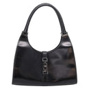 GUCCI Jackie Hand Bag Leather Black Silver 002 1067 Auth gh2346-2