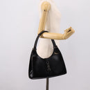 GUCCI Jackie Hand Bag Leather Black Silver 002 1067 Auth gh2346-23