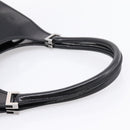 GUCCI Jackie Hand Bag Leather Black Silver 002 1067 Auth gh2346-7