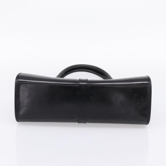 GUCCI Jackie Hand Bag Leather Black Silver 002 1067 Auth gh2346