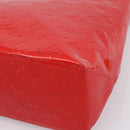 LOUIS VUITTON Monogram Vernis Reade MM Hand Bag Red M91086 LV Auth gh2348-14