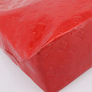 LOUIS VUITTON Monogram Vernis Reade MM Hand Bag Red M91086 LV Auth gh2348-15