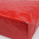 LOUIS VUITTON Monogram Vernis Reade MM Hand Bag Red M91086 LV Auth gh2348-16