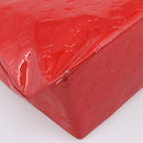 LOUIS VUITTON Monogram Vernis Reade MM Hand Bag Red M91086 LV Auth gh2348-9