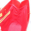 LOUIS VUITTON Monogram Vernis Reade MM Hand Bag Red M91086 LV Auth gh2348-17