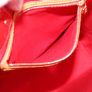 LOUIS VUITTON Monogram Vernis Reade MM Hand Bag Red M91086 LV Auth gh2348-20