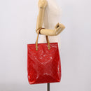 LOUIS VUITTON Monogram Vernis Reade MM Hand Bag Red M91086 LV Auth gh2348-21