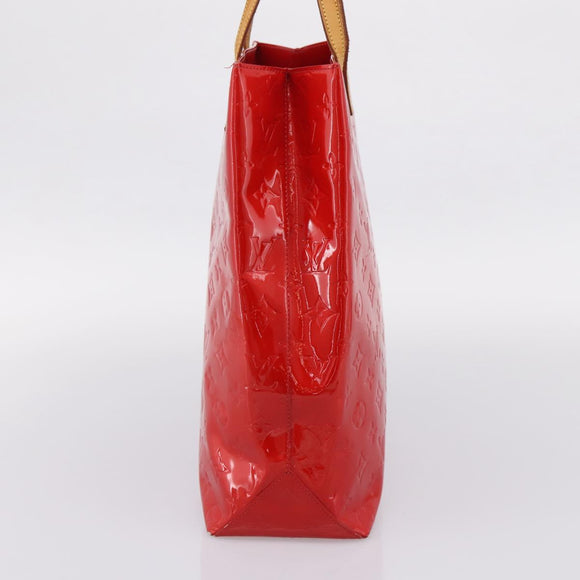 LOUIS VUITTON Monogram Vernis Reade MM Hand Bag Red M91086 LV Auth gh2348