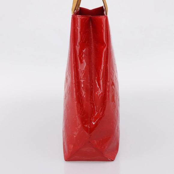 LOUIS VUITTON Monogram Vernis Reade MM Hand Bag Red M91086 LV Auth gh2348