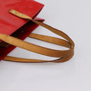 LOUIS VUITTON Monogram Vernis Reade MM Hand Bag Red M91086 LV Auth gh2348-7
