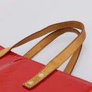 LOUIS VUITTON Monogram Vernis Reade MM Hand Bag Red M91086 LV Auth gh2348-8