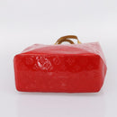 LOUIS VUITTON Monogram Vernis Reade MM Hand Bag Red M91086 LV Auth gh2348-5