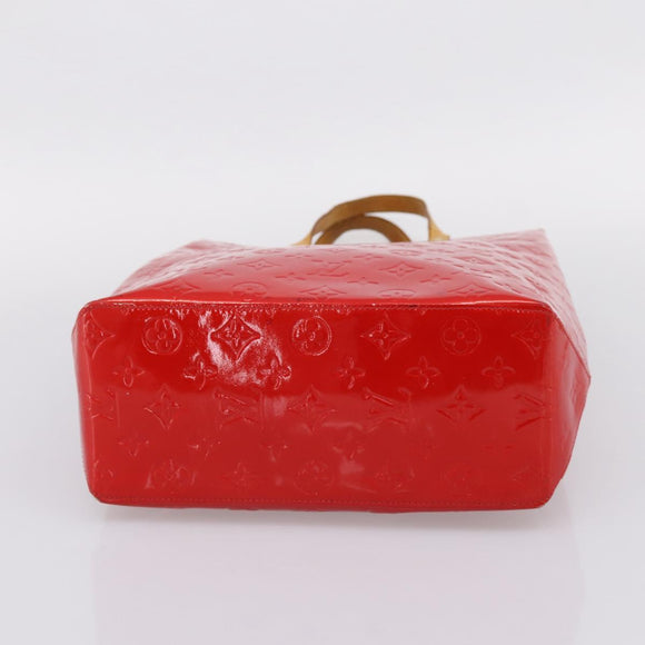 LOUIS VUITTON Monogram Vernis Reade MM Hand Bag Red M91086 LV Auth gh2348