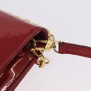 LOUIS VUITTON Monogram Vernis Clutch Ana Bag Rose Andian M90092 LV Auth gh2351-20