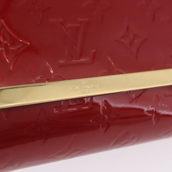 LOUIS VUITTON Monogram Vernis Clutch Ana Bag Rose Andian M90092 LV Auth gh2351