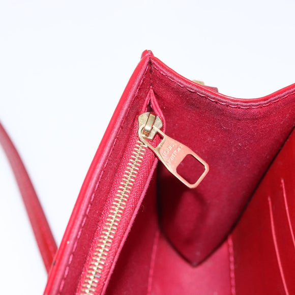 LOUIS VUITTON Monogram Vernis Clutch Ana Bag Rose Andian M90092 LV Auth gh2351