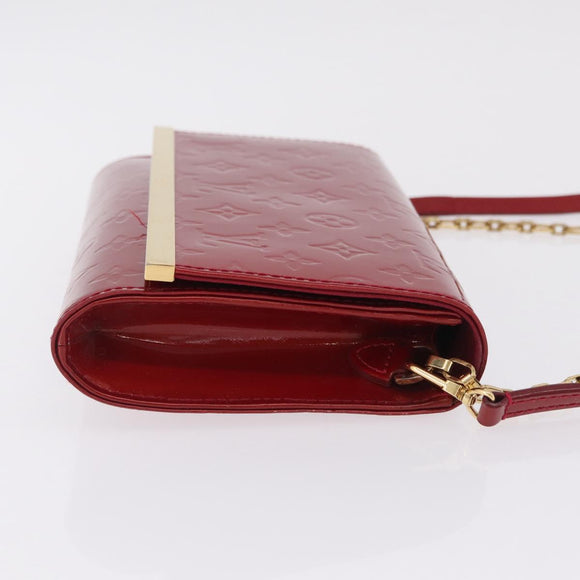LOUIS VUITTON Monogram Vernis Clutch Ana Bag Rose Andian M90092 LV Auth gh2351