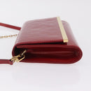 LOUIS VUITTON Monogram Vernis Clutch Ana Bag Rose Andian M90092 LV Auth gh2351-4