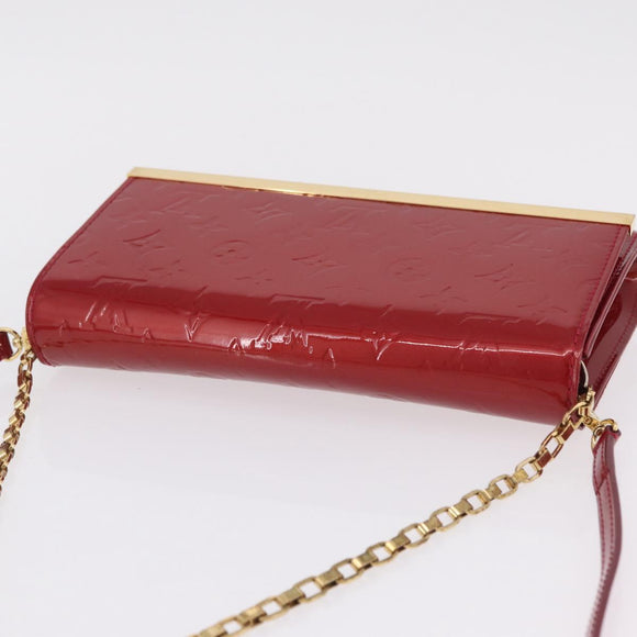 LOUIS VUITTON Monogram Vernis Clutch Ana Bag Rose Andian M90092 LV Auth gh2351