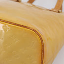 LOUIS VUITTON Monogram Vernis Houston Hand Bag Beige M91004 LV Auth gh2356-15