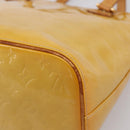 LOUIS VUITTON Monogram Vernis Houston Hand Bag Beige M91004 LV Auth gh2356-17