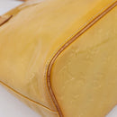 LOUIS VUITTON Monogram Vernis Houston Hand Bag Beige M91004 LV Auth gh2356-18