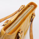 LOUIS VUITTON Monogram Vernis Houston Hand Bag Beige M91004 LV Auth gh2356-6