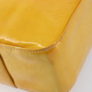 LOUIS VUITTON Monogram Vernis Columbus Tote Bag Lime Yellow M91047 Auth gh2358-14